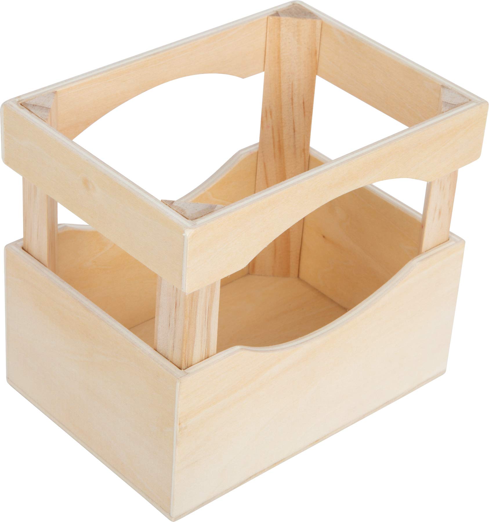 small foot Flaschenkiste "fresh" aus Holz, 6 Flaschen aus 3 Sorten, Zubehör für Kaufmannsladen, ab 3 Jahren, 11739