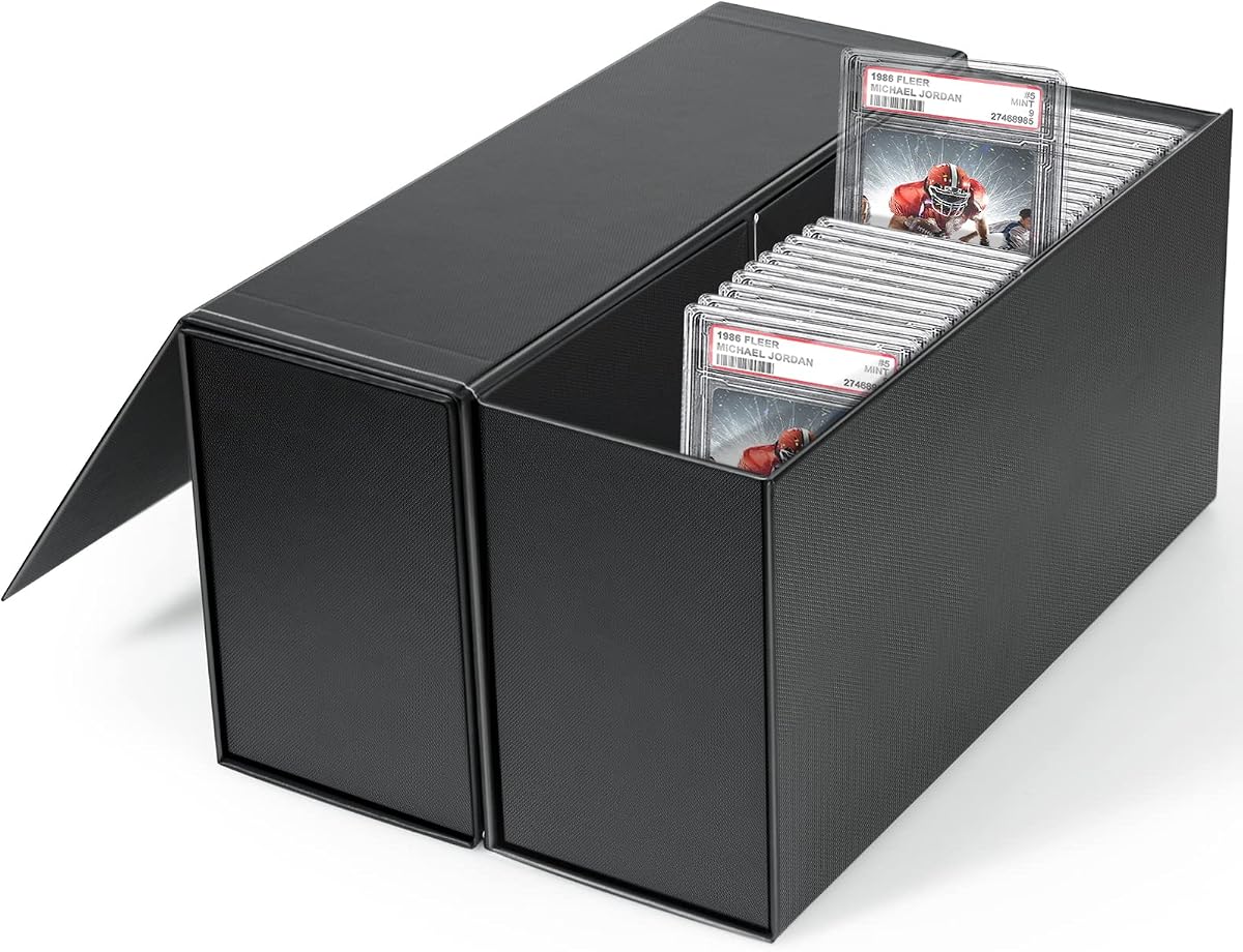 tutata PSA Graded Card Storage Box, PSA Graded Card Storage Holder Container Trading cards Boxes - 2 Pack