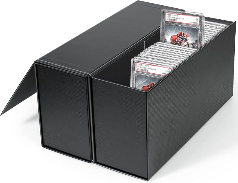 tutata PSA Graded Card Storage Box, PSA Graded Card Storage Holder Container Trading cards Boxes - 2 Pack