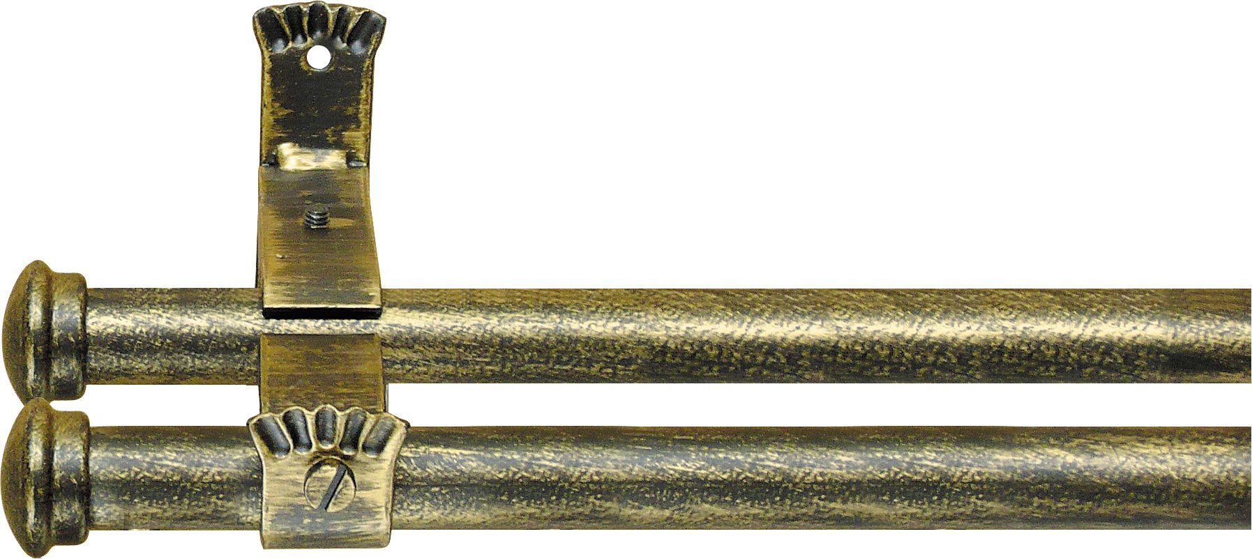 chyc Tringle Double Fer forgé en kit D20 modèle Bouchon - Noir doré - 3m00