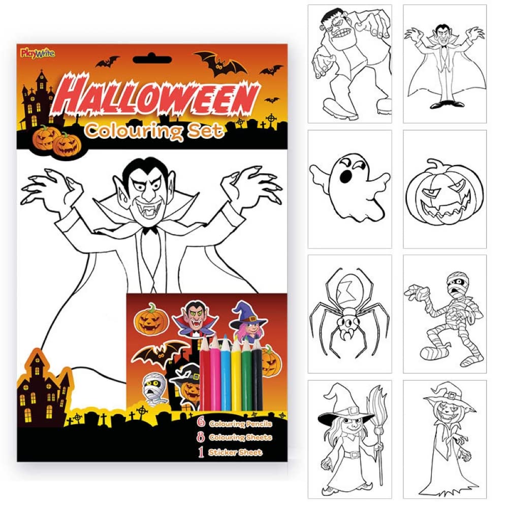 Playwrite Halloween Colouring Set