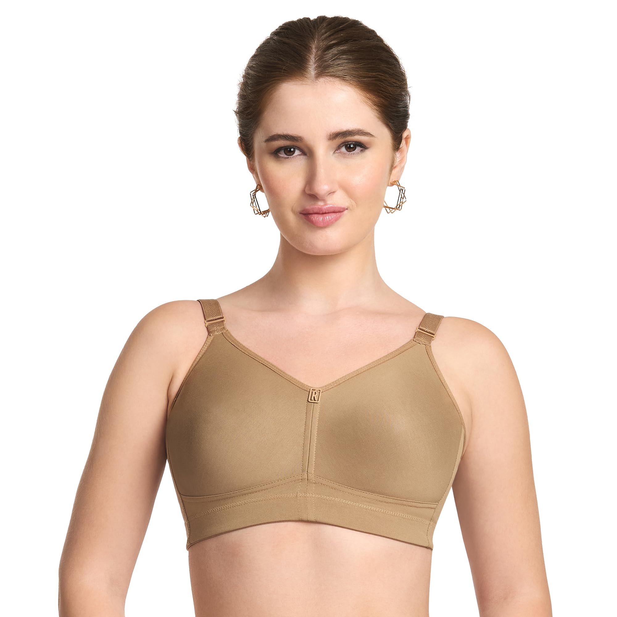 TRYLO Riza T-FIT Women's Non-Padded,Non-Wired,Full Coverage,Seamless 100% Cotton Feel Fabric Bra Available in Multicolor