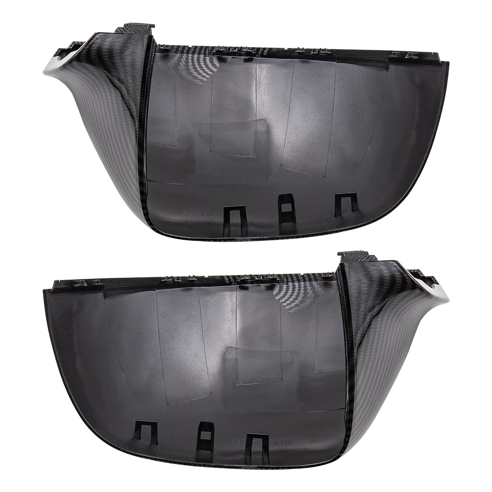 Para pokrowców na lusterka boczne kompatybilne z VW Volkswagen Transporter T5 T5.1 2010-2015, T6 2016-2019 (wzór z włókna węglowego)