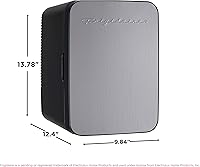 Vista 5 de Frigidaire EFMIS188-SS Refrigerador portátil de 10 litros, para 15 latas, de acero inoxidable cepillado, resistente