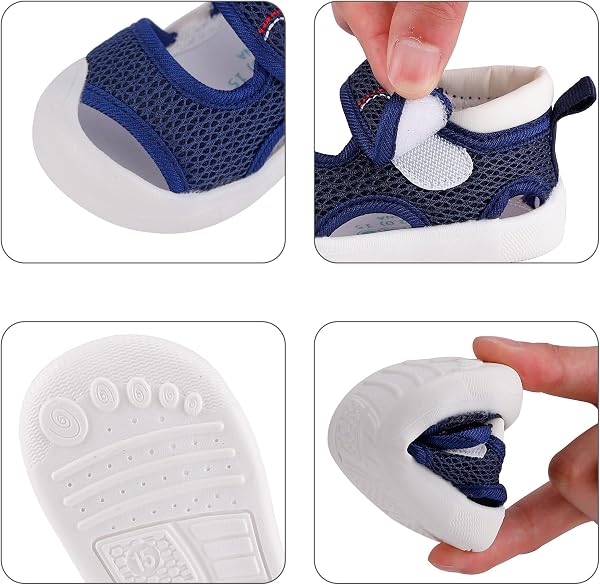 Cheerful Mario 0-3 Ans été Sandales Bebe Fille Garçon Chaussures Bebe Premier Pas Antidérapant - 3