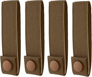 4pcs MOLLE Attachment Straps, MOLLE Straps Polyester MOLLE Straps for Backpack Reusable MOLLE Webbing Straps Backpack Strap Attachment Connectors for MOLLE (Khaki)