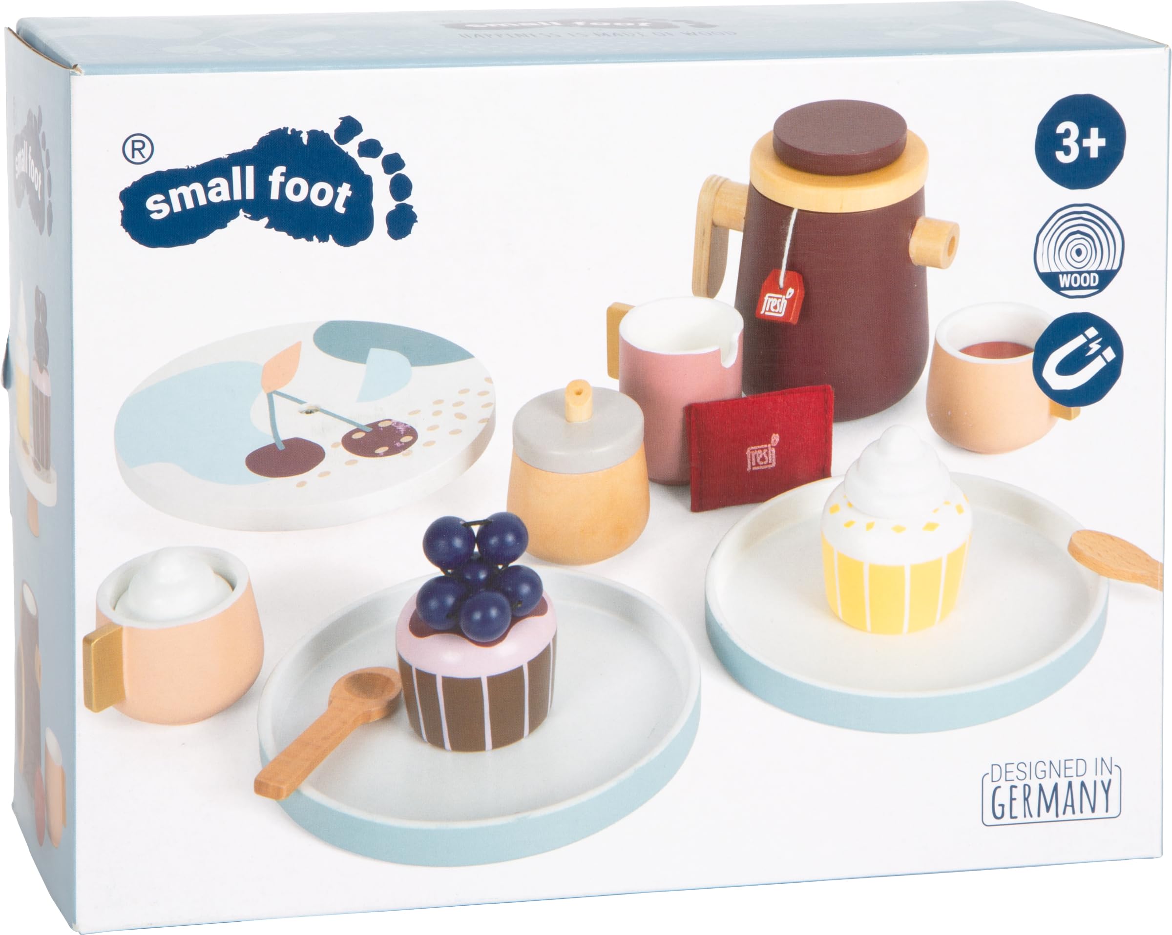 Small Foot Juego de café y té Tasty, Juego de rol de Cocina y Tienda Infantil, para niños a Partir de 3 años, 12293