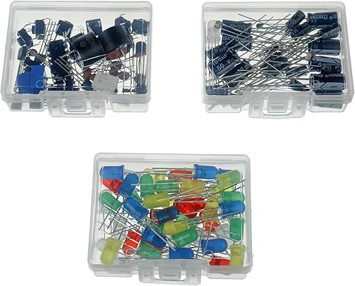 Miniatura 4 de BOJACK 37 Values - Kit de 480 piezas de componentes electrónicos con módulo de fuente de alimentación, cable de puente, potenciómetro de precisión,