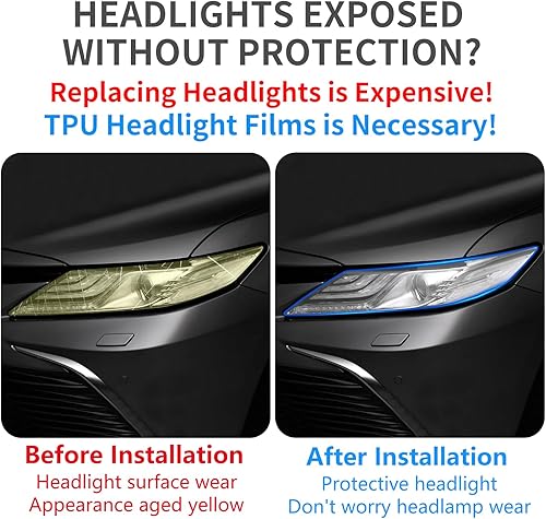 Miniatura 4 de Película de protección de faros delanteros de automóvil para Toyota Camry 2018-2024, accesorios de automóvil, decoración exterior de vinilo Lucency,