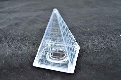 Miniatura 2 de C&H Solutions Pájaro de equilibrio lindo del cuerpo amarillo del ala plateada con el soporte del triángulo transparente