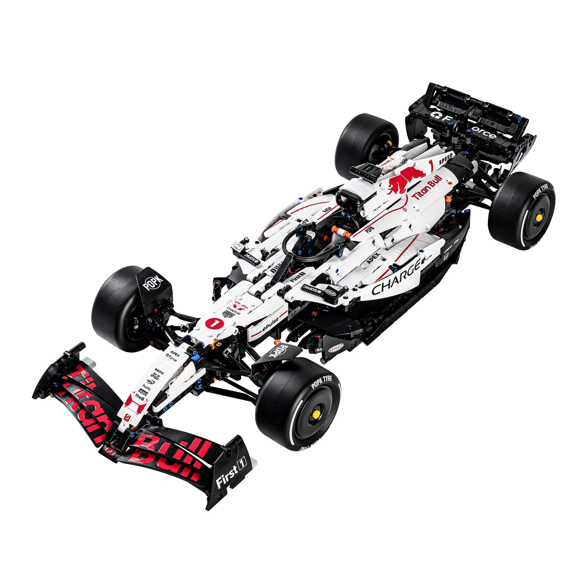 1:8 Scale Race Car Building Set for Adults, 1972+ Piece White Open-Wheel Racing Car Model…