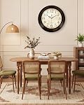 Vintage Wall Clock 13 Inch Quartz Silent Non-Ticking Analog Clock Battery Operated Rustic Round Decorative Clock for Living Room Kitchen Home Office Classroom
