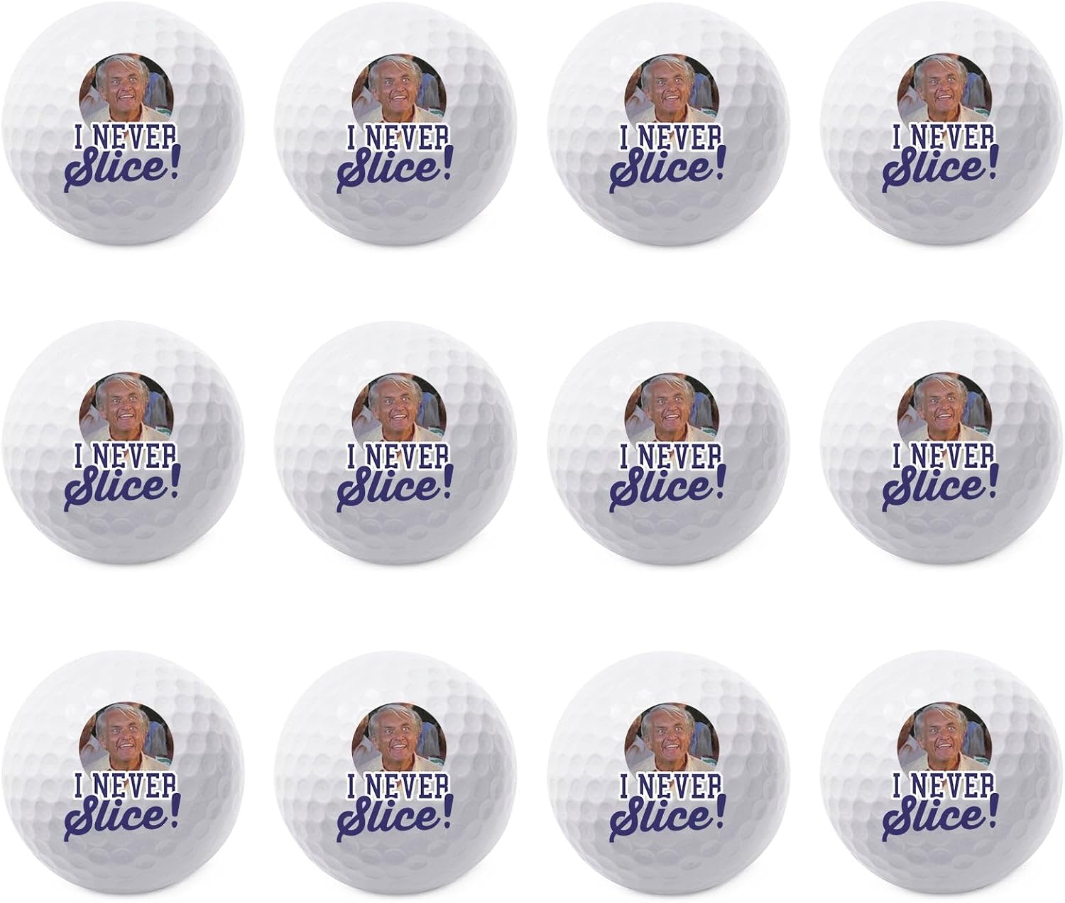 TeesAndTankYou I Never Slice Golf Ball - Novelty Gift for Men Golfers and Dad