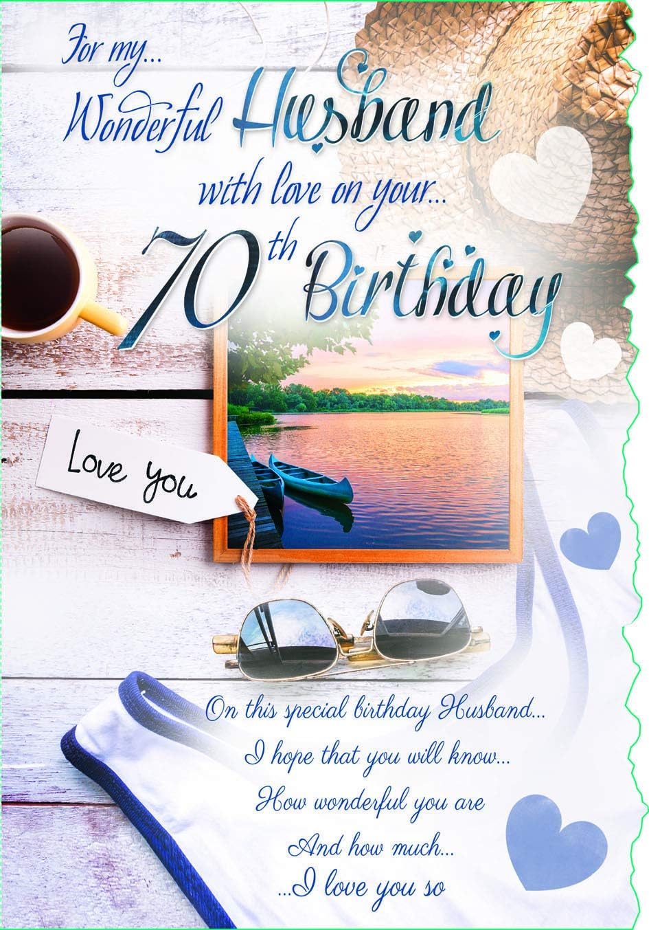 Verses For Husbands Birthday For My Husband On Your 70Th Birthday Card Lovely Verse : Amazon.co.uk:  Stationery & Office Supplies