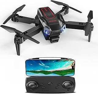 Drohne mit Kamera 4K für Anfänger, Kinder & Erwachsene, Mini Drohne mit WiFi, 2 Akkus für lange Flugzeit, Ein-Knopf Start/Landung, Faltbar – RC Quadcopter Geschenk, Rot