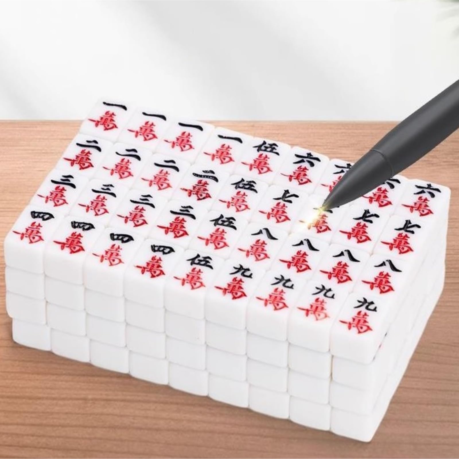 Chinesisches Mahjong Kleines Mahjong-Set, MahJongg-Fliesen-Set, Klassisches Chinesisches Mahjong-Set, Tragbares Mahjong-Tischbrettspiel Für Familie Reise Spiel