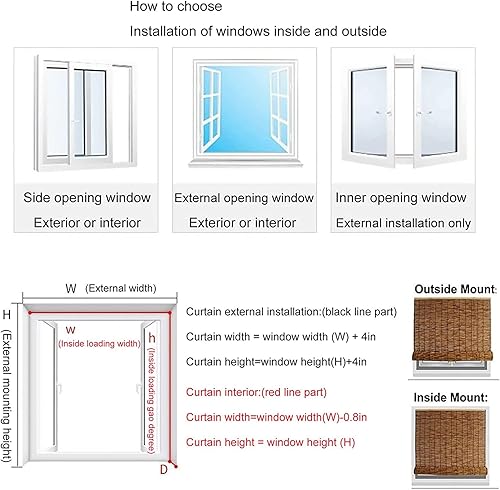 Miniatura 7 de HIAPES Persianas de bambú para patio al aire libre, transpirables, adecuadas para terrazas, porches, balcones y patios traseros
