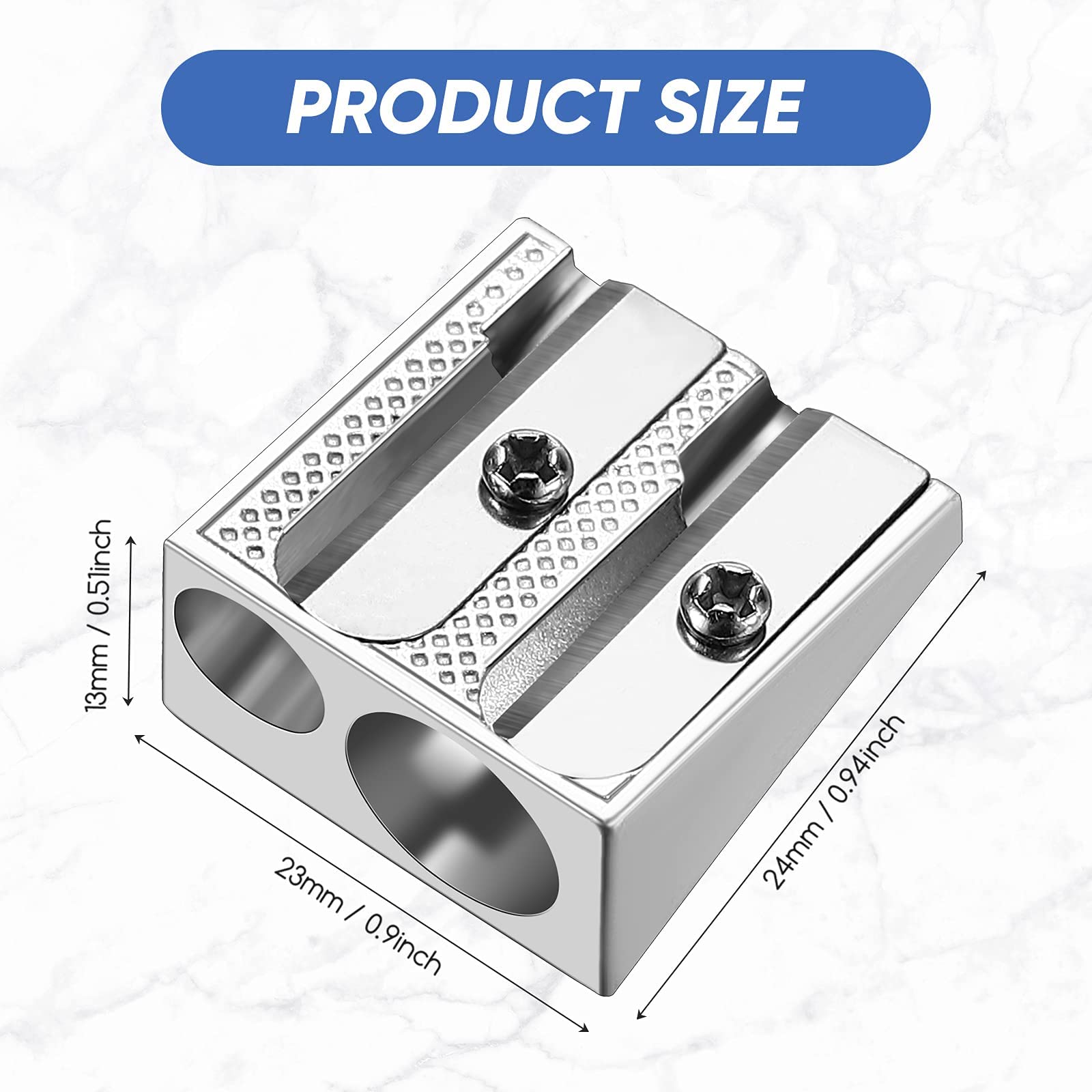 12 Temperamatite Doppio In Alluminio | Affilamatite Tascabile Per Matite E Pastelli - Foto 11
