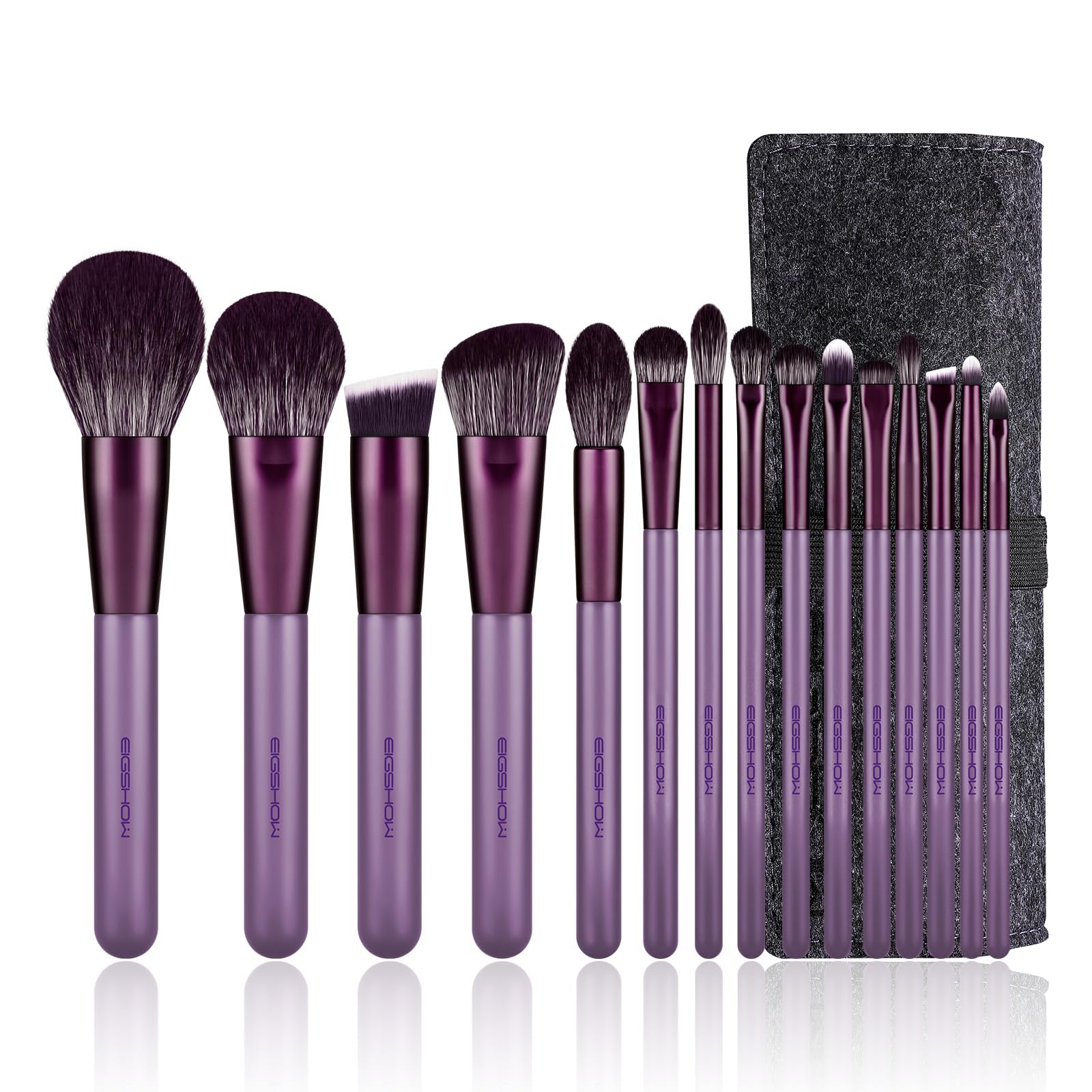 EIGSHOWKit de 15 brochas de maquillaje., , , Humo Púrpura,, ]