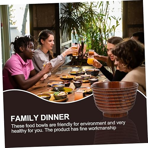 Miniatura 4 de GLEAVI Tazón de madera de flor de cerezo Tazón de pasta Tazón de arroz de madera Tazones de ensalada de madera Tazón de ensalada de pasta Tazón de