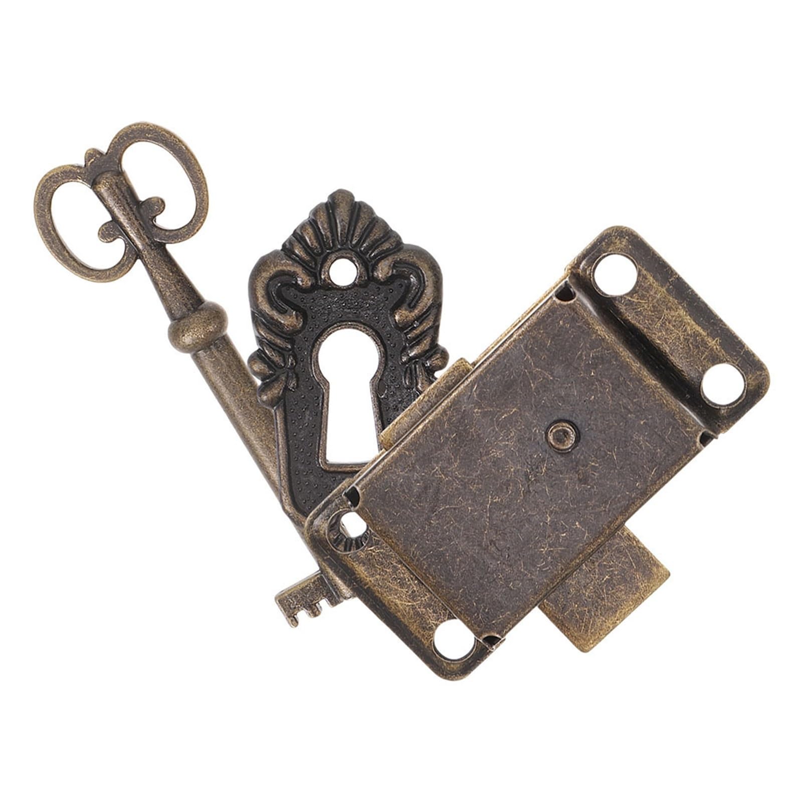 3 Sets Cabinet Locks Kit Retro Vintage Furniture Lock with Key for Drawer Cupboard Desk Storage Security Hardware for Cabinets