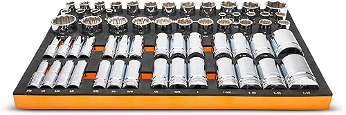 Miniatura 4 de GEARWRENCH Juego de 60 llaves Drive Master SAE de 12" en bandeja de almacenamiento de espuma - GWMSSKT12SAE