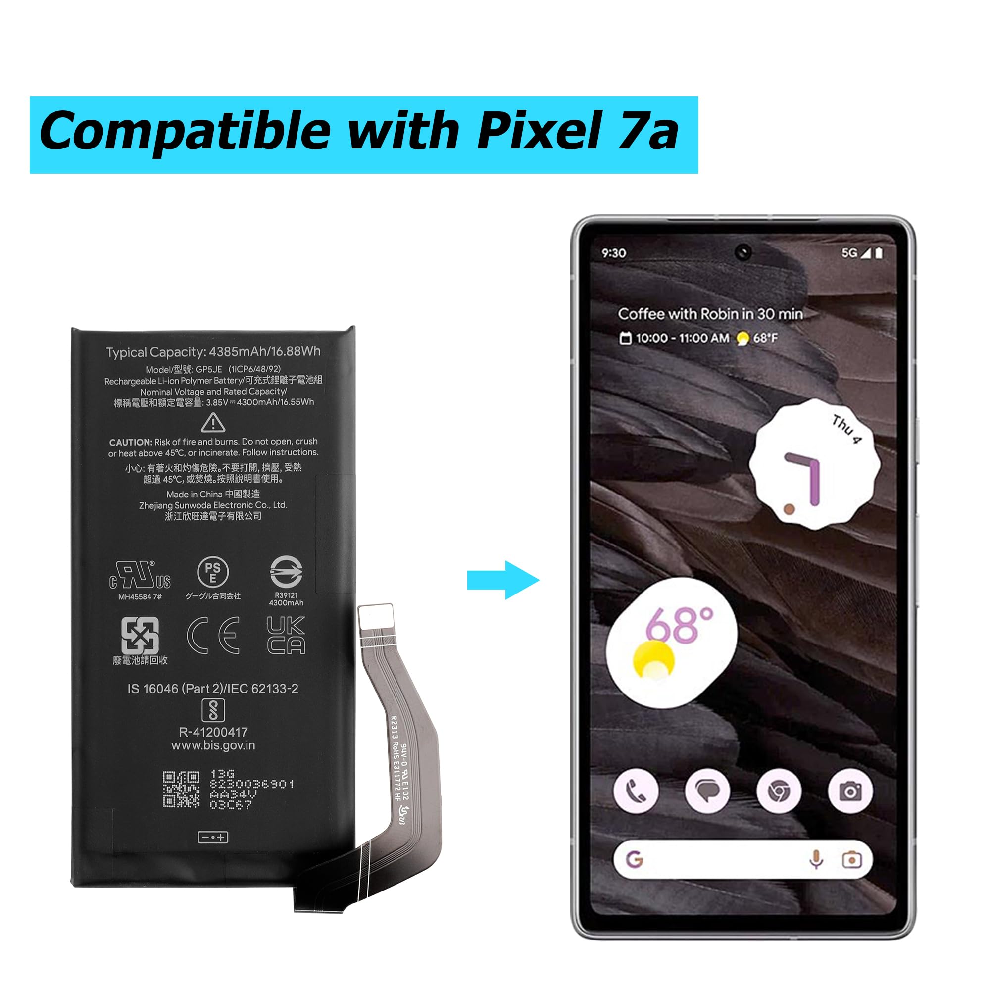 Batería Compatible Con Google Pixel 7a Ghl1x Gp5je | Meses sin interés