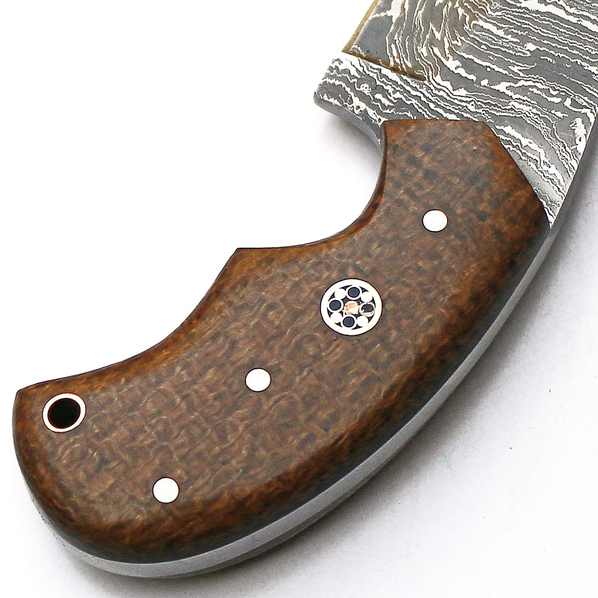 Coltello 9165 Fatto a Mano su Misura in Acciaio Damasco