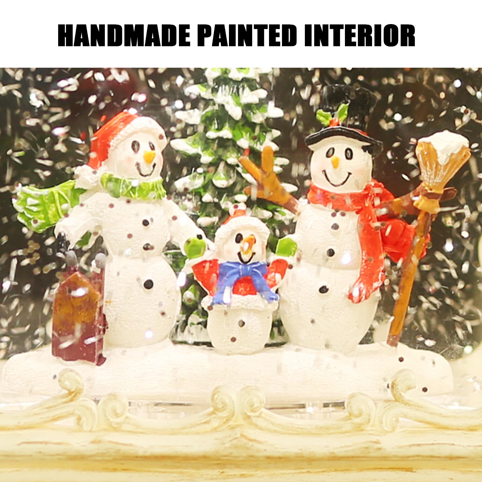 Gisela Graham Santa Merry Christmas Garland Snow Globe