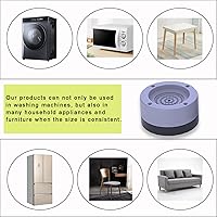 Vista 4 de 4 piezas de soporte para lavadora con cancelación de golpes y ruido, almohadillas antivibración con agarre de banda de rodadura, pedestales