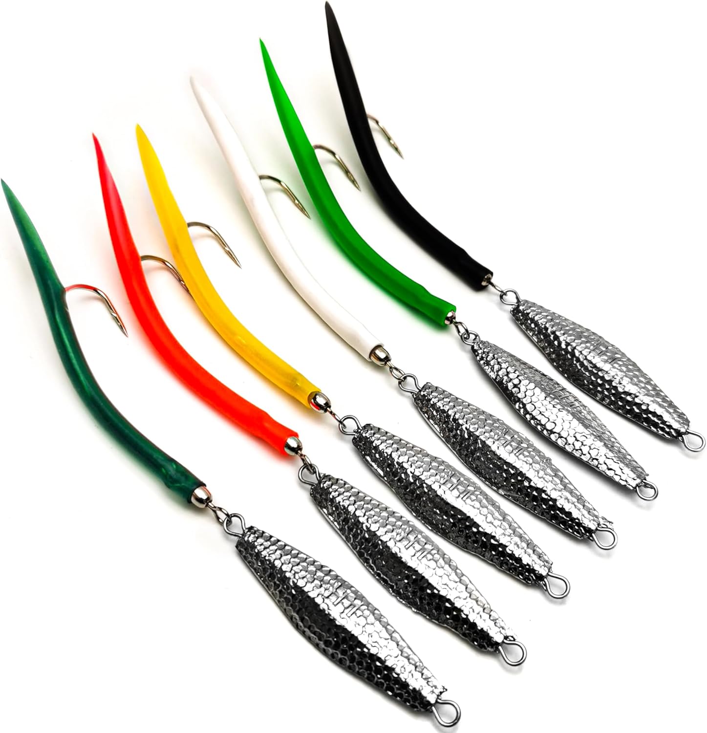 VMSIXVM Diamond Jigs Saltwater Fishing Lures, 116oz Casting Jigging Spoon Surf
