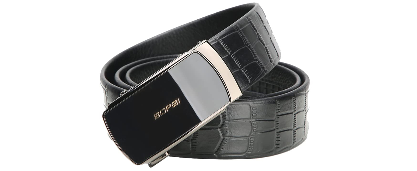 Amazon | [BOPAI] ベルト メンズ ビジネス 調節可能 自動バックル