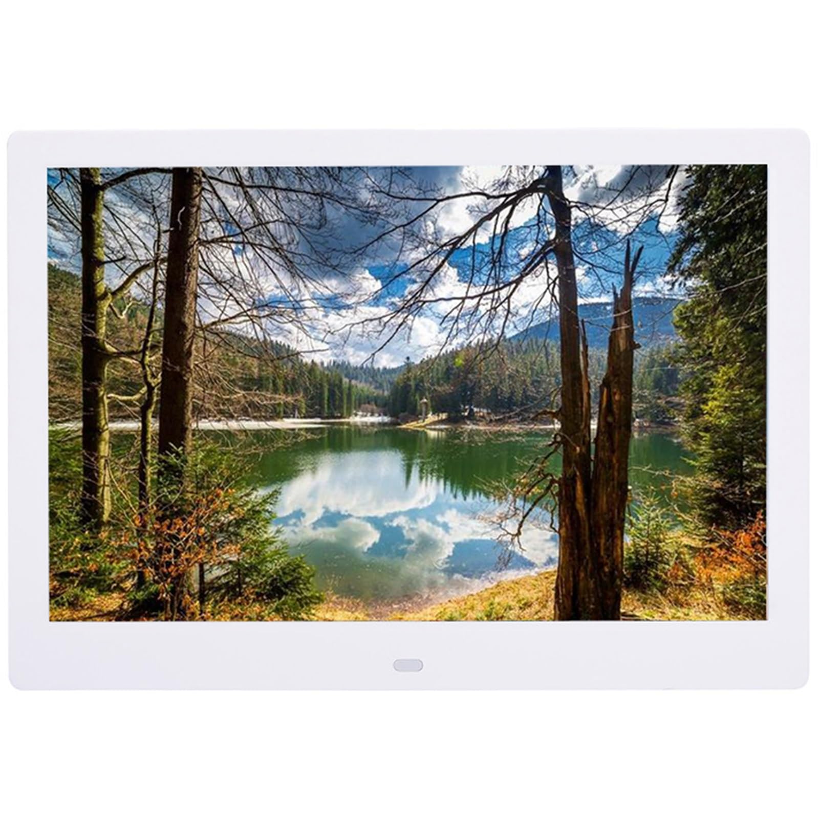 MYUYEE 13-Inch High-Definition Digital Photo Frame - Electronic Photo Album Display - Video Advertising Machine (White)