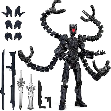 5.5in Action Figures 13 Model Articulated 3D Printed Robot Toy | Already Assembled Multi Movable Articulated Joint Humanoid Model,stop-motion animation,Assorted Weapon Accessories