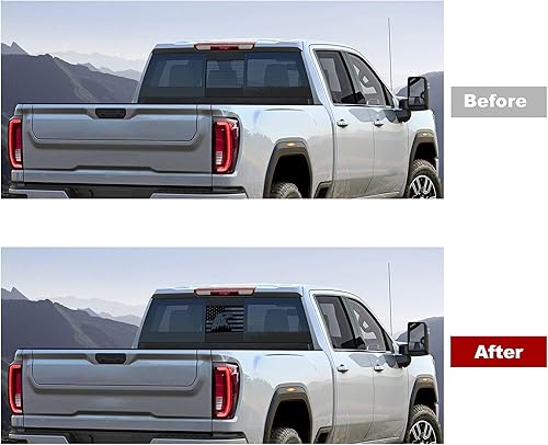 Miniatura 3 de Adhesivos para ventana trasera central (águila), calcomanías de bandera estadounidense, calcomanías para ventana trasera deslizante para Ford F150