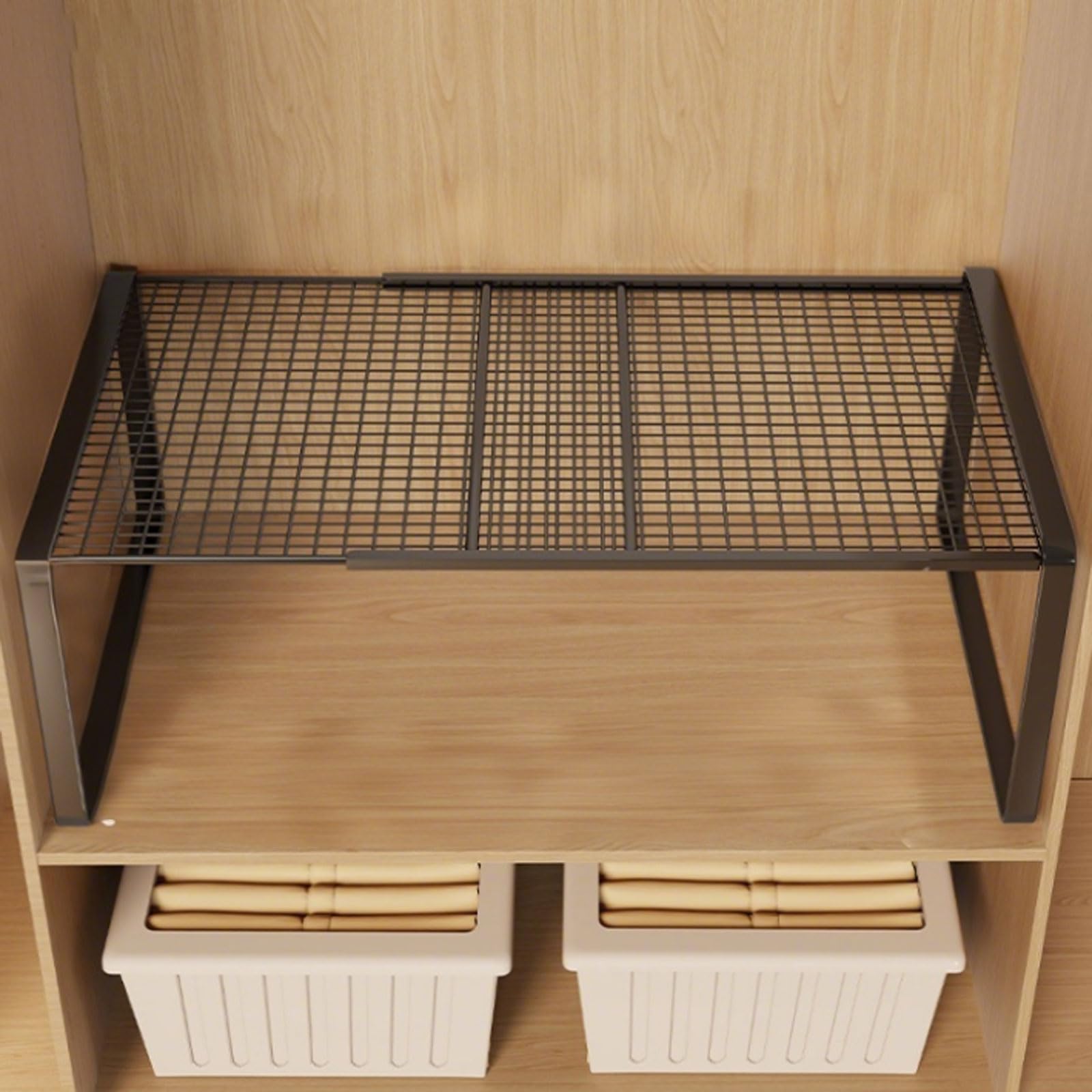 Estante De Tensión para Armario Ajustable Y Extensible,Estantes de Armario expandibles,Extensible Armarios Telescópicos Separador,Ahorra Espacio,para Ropa,Zapatos y Bolsos