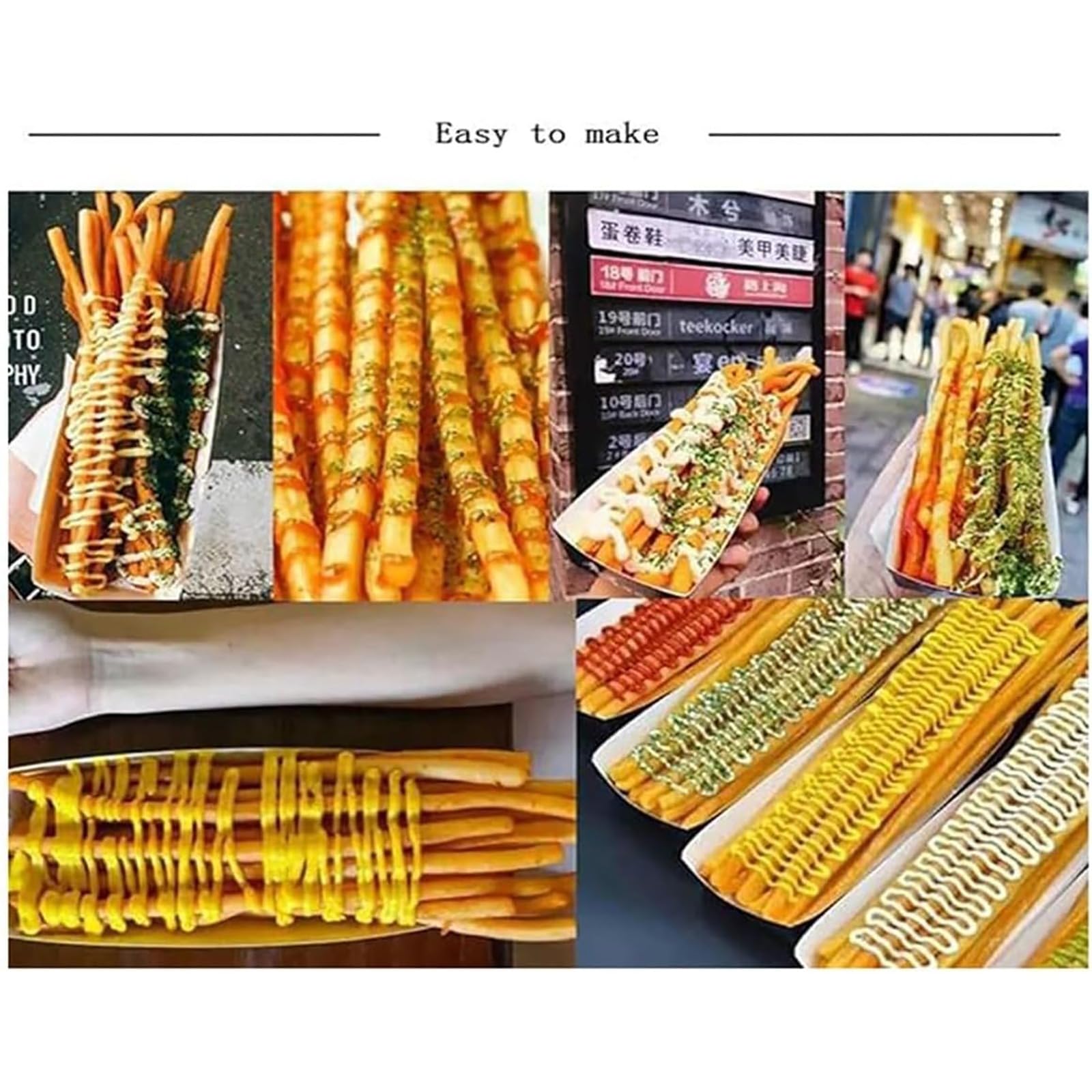 Friggitrice manuale per patatine fritte, in acciaio inox, 12 patatine lunghe per lotto, cilindro rotante staccabile, include cestello per friggere, per uso domestico e commerciale, facile da pulire