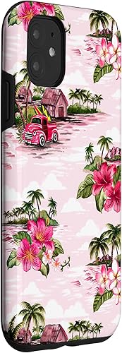Miniatura 3 de Funda para iPhone 11 Tropical Hibiscus Island Palm Tree Rockabilly Surfer Beach