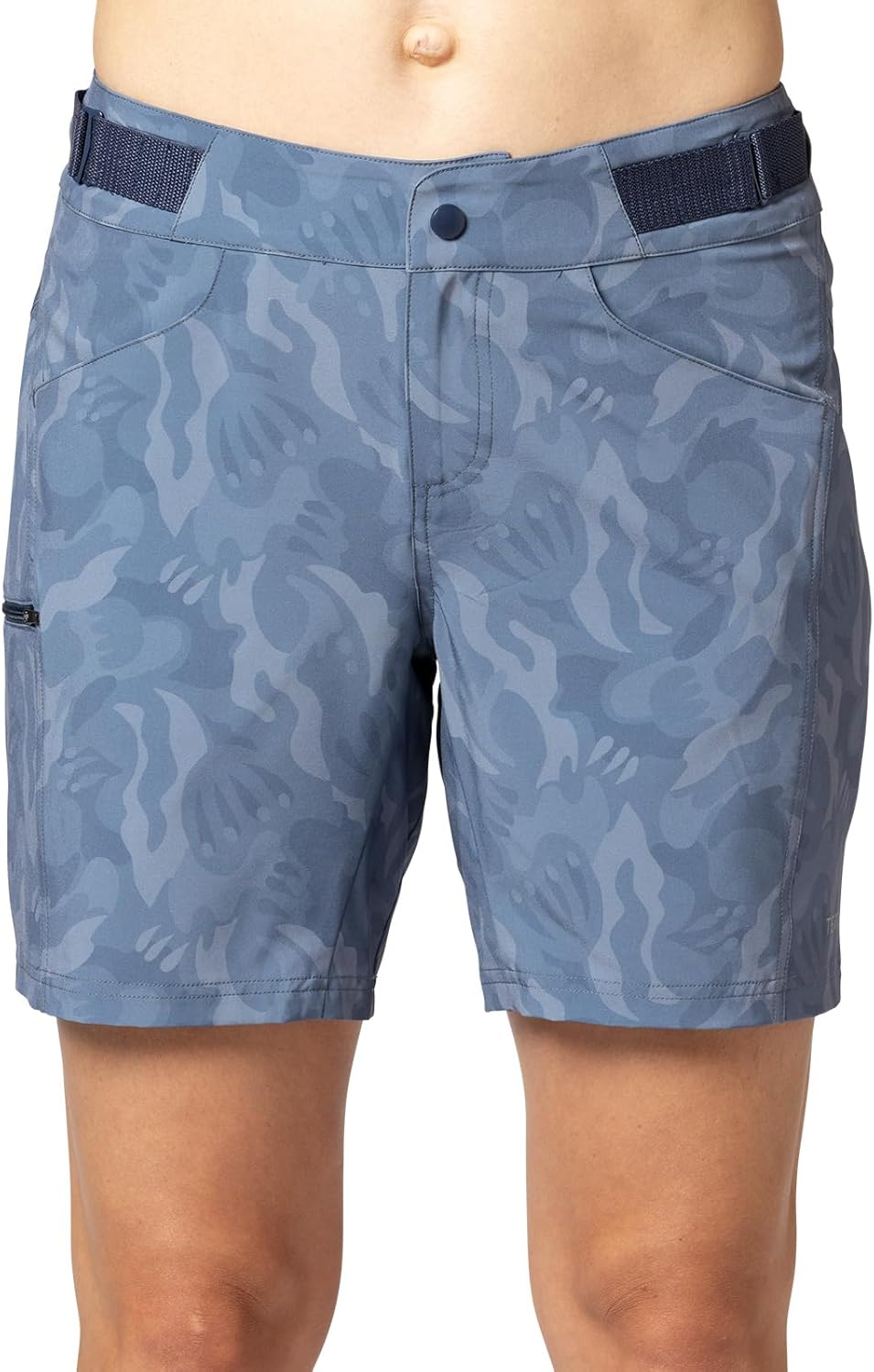 Terry Venture 7 Inch Printed Shorts for Women | MTB Gravel Tour Travel Hike | Water Resistant | Cargo Pockets