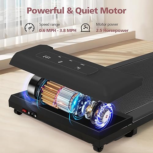 Miniatura 6 de Walking Pad Treadmill, 2.5HP Under Desk Treadmill Portable, Desk Treadmill for Office Under Desk, Walking Treadmills Electric Quiet for