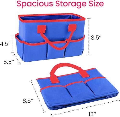 Miniatura 7 de Godery Bolsa de escritorio y organizador de stock, organizador de bolsa de mano para maestros para artes, libros, papelería, etc., y organizador de