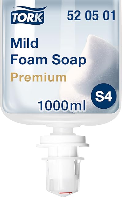 Tork Mild Foam Soap - 520501 - Skin-friendly All-purpose Soap for S4 Dispenser Systems - Premium Quality, Fresh Fragrance, 1 x 1000 ml