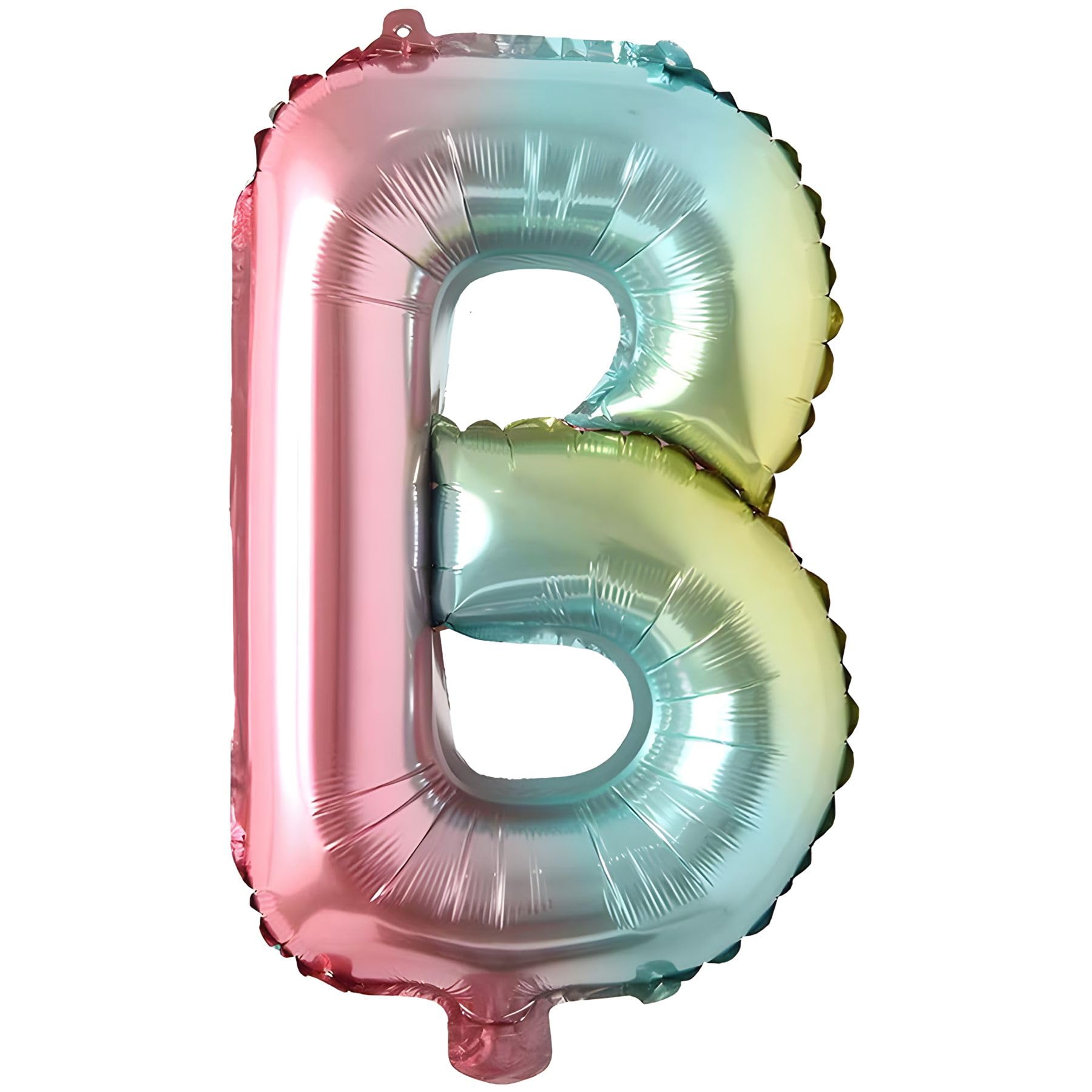 Foil Balloons Letters Colourful Rainbow Colours - 40 cm for Birthday Wedding Party Decoration Happy Birthday JGA Gift Balloon Graduation ABI Large XXL Small Girls Boys (40 cm - B)