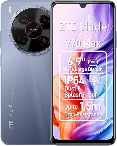 ZTE Blade V70 MAX ( HD Waterdrop Display — priekinis vaizdas
