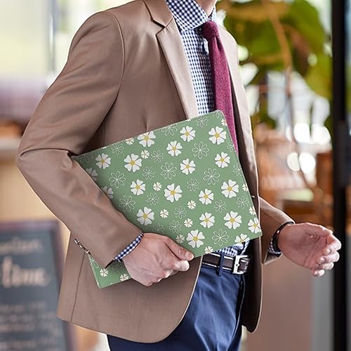 Miniatura 9 de Flashideas Organizador de padfolio de flores azules y rosadas, carpeta de negocios, carpeta de negocios, organizador de documentos para entrevista,