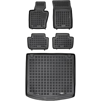 M MOTOS Rubber Car Floor Mat and Boot Mat Set Improves Your Travel Comfort Non-Slip All-Weather Protection Against Dirt