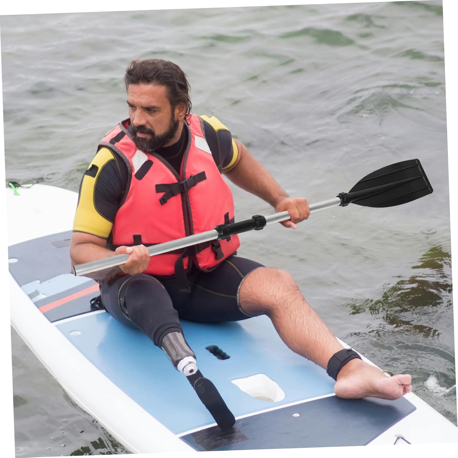 1Set Lightweight Aluminum Alloy Kayak Oars for Inflatable Boats Fishing and Paddleboarding Sturdy Detachable Design for Easy Storage and Versatile Water Activities