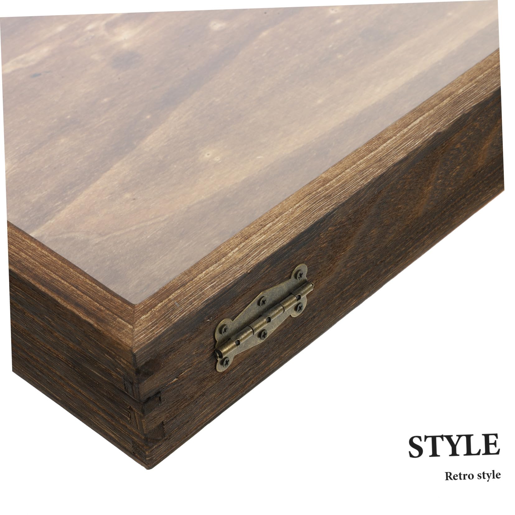 SOLUSTRE Teca per Campioni di Insetti in Legno Marrone con Coperchio Trasparente per Esposizione e Conservazione Scatola Vintage di Farfalle e Insetti da Appendere