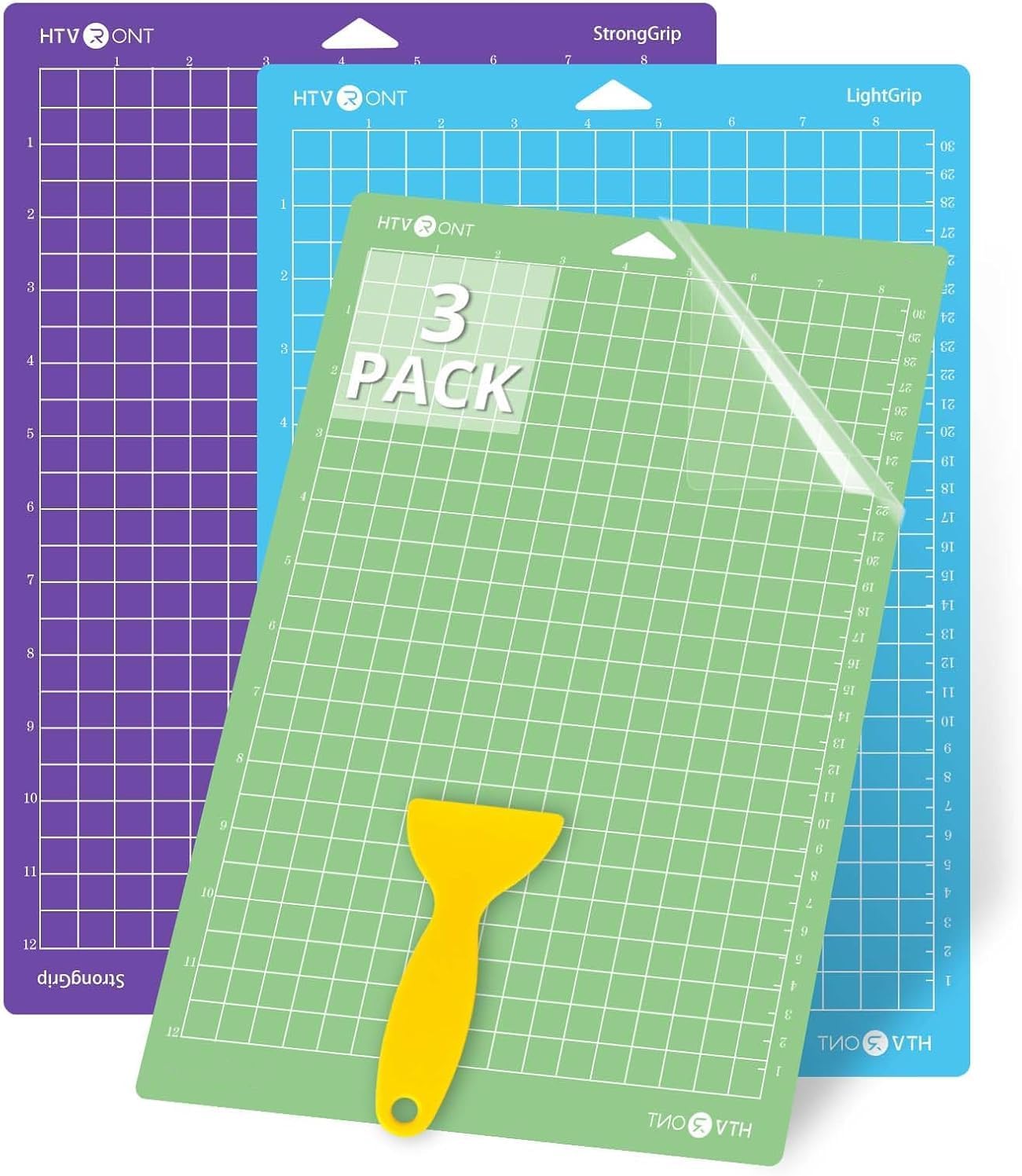 Cutting Mats Compatible with Cricut Joy Xtra, 3 Pack | 8.5"x12" with Standard, Light, Strong Stickness, Reusable adhesives compatible with Cricut Joy Xtra