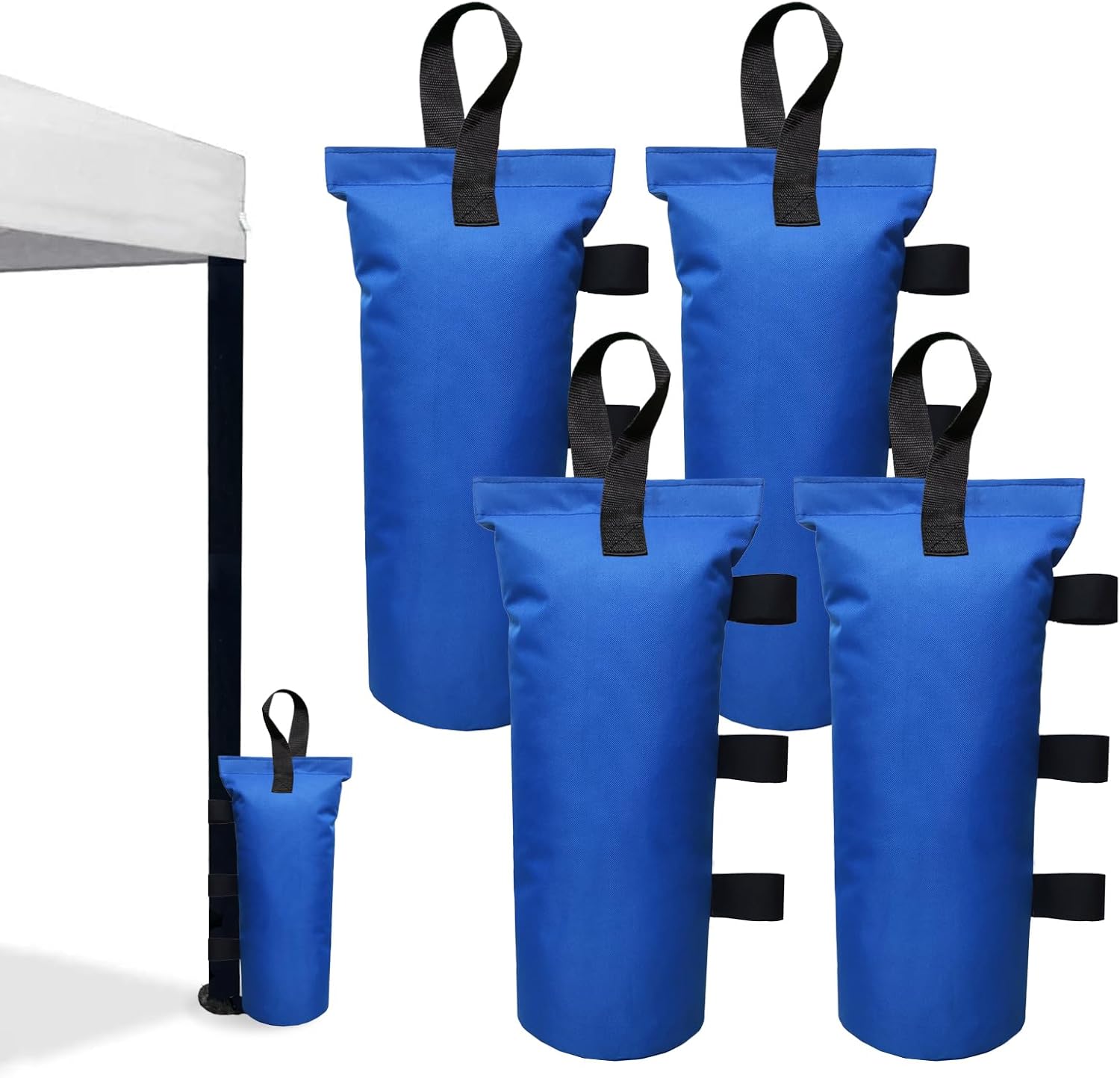 Canopy Weights Set of 4 150lbs Heavy Duty Canopy Weight Bags for Ez Pop up Canopy Tent, Weights for Outdoor Canopy Tent Legs, Set of 4, Black (Without Sand)